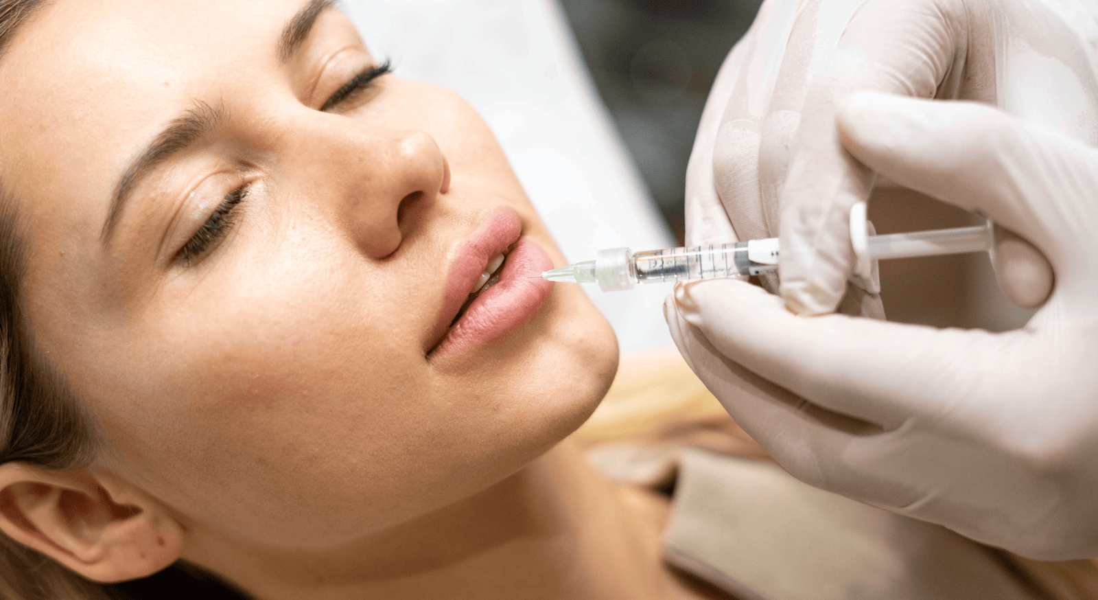 Precision needle placement to the lips during training