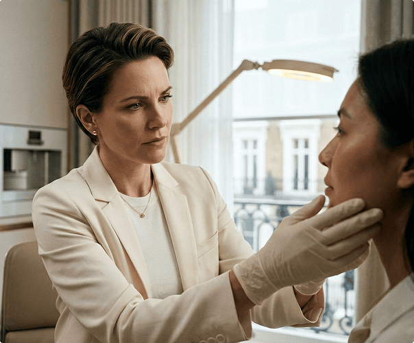 doctor performing aesthetic training London procedure
